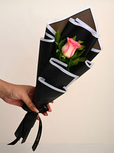 Pink & Black Roses Fresh Flowers Bouquet