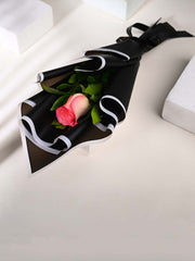 Pink & Black Roses Fresh Flowers Bouquet