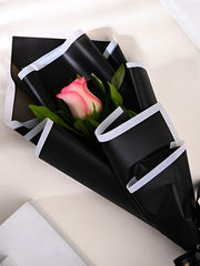 Pink & Black Roses Fresh Flowers Bouquet